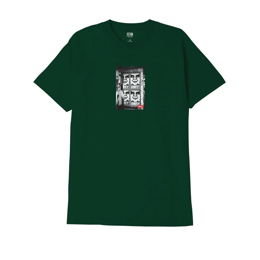 Obey Icon Photo Tee - Forest Green
