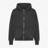 Organic Oversized Zip Hood - Faded Black