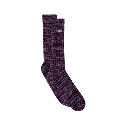 Premium Gothic Rib Sock - Purple