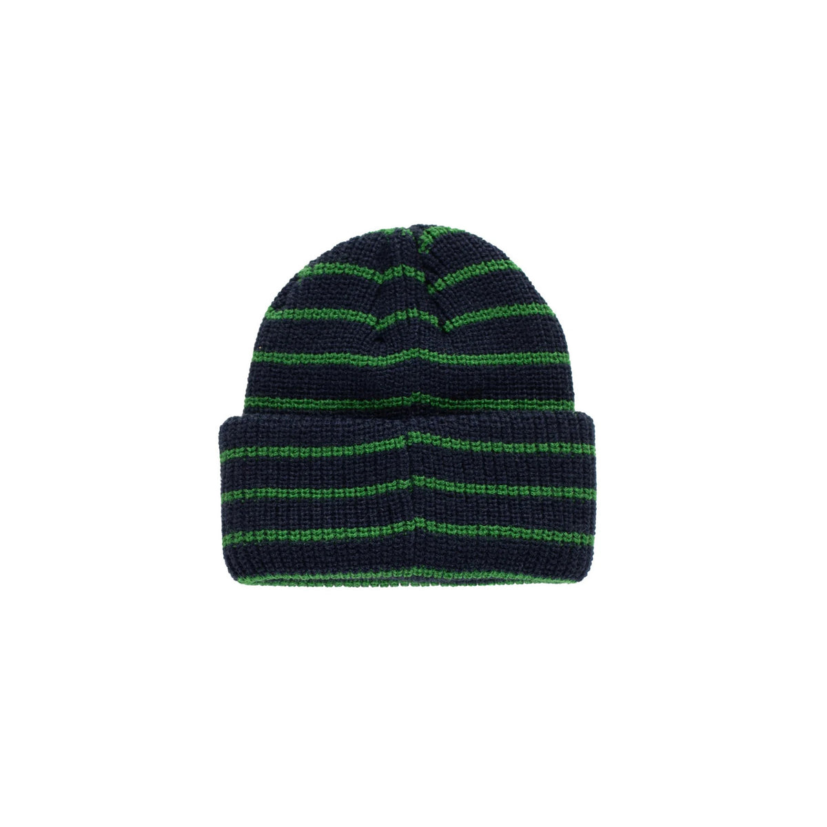 Strped Beanie - Navy/Juniper