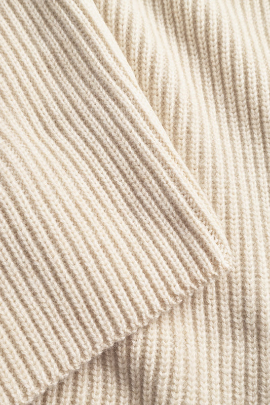 Sigurd Military Rib Crew Neck - Ecru