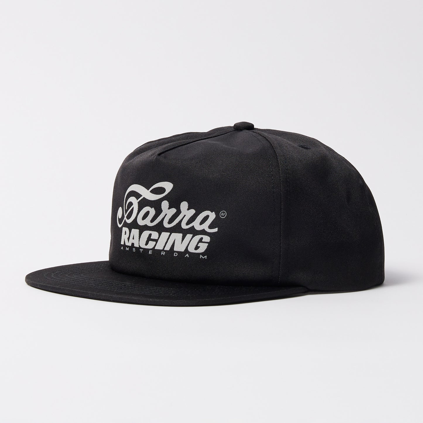 Racing 5 Panel Hat  - Black