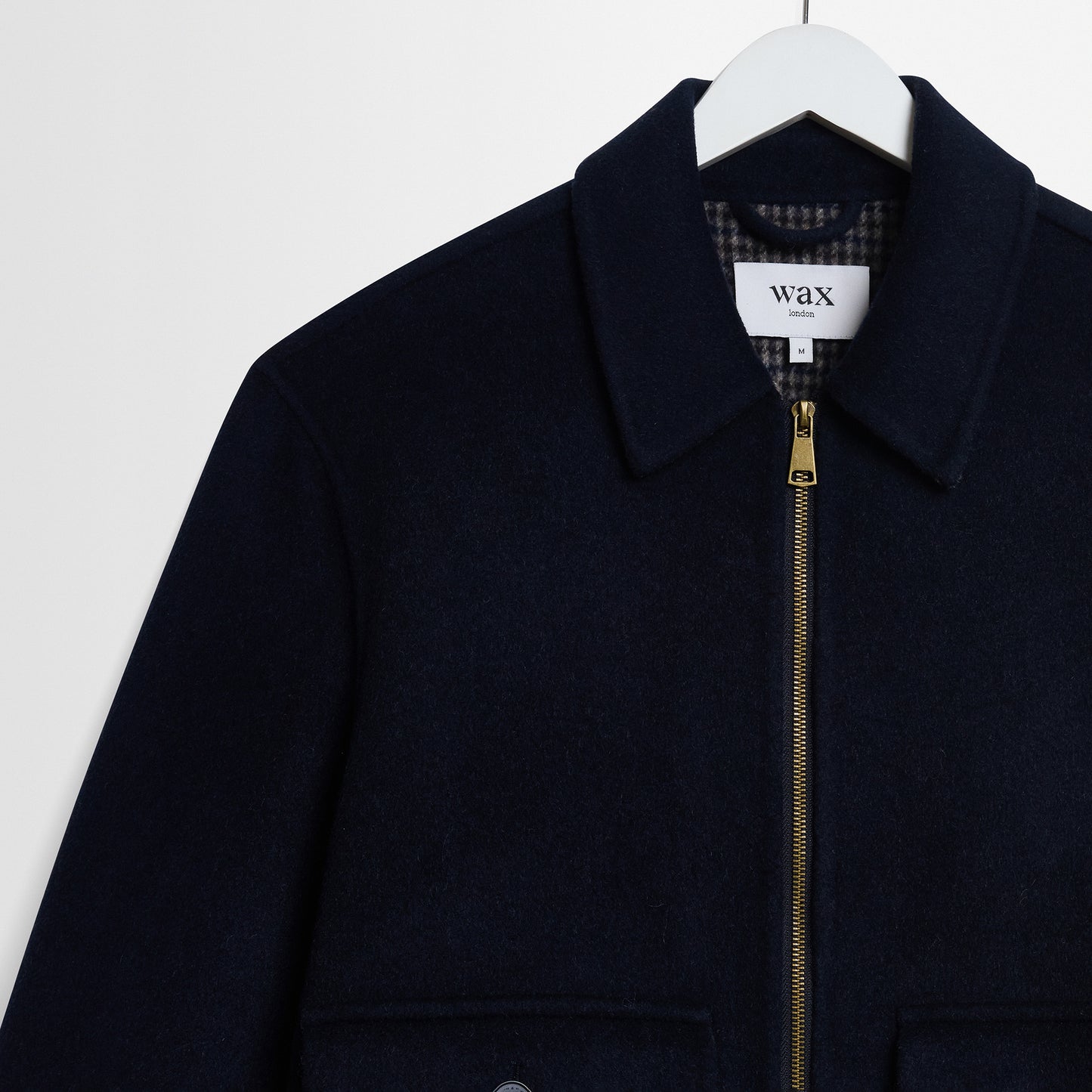 Hamblin Jacket Double Face Check - Navy
