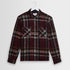 Whiting Overshirt  Wool Blend Check - Burgundy / Multi