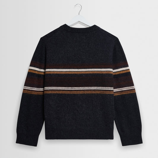 Wilde Crew Brush Bold Stripe - Charcoal Brown
