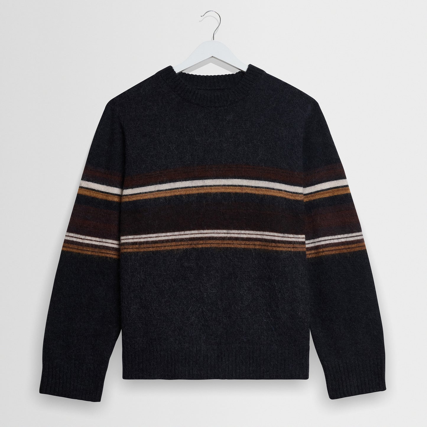 Wilde Crew Brush Bold Stripe - Charcoal Brown