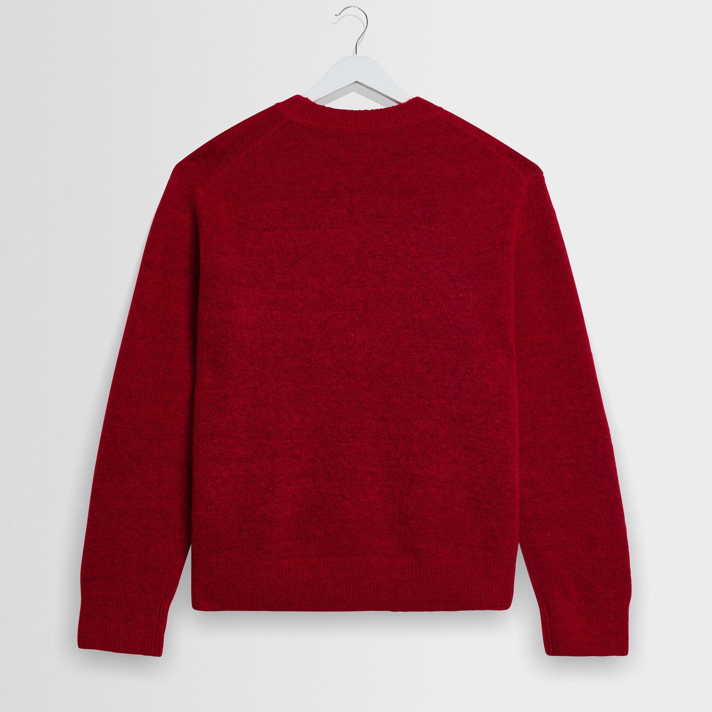 Wilde Crew Fluffy Wool Crewneck - Red