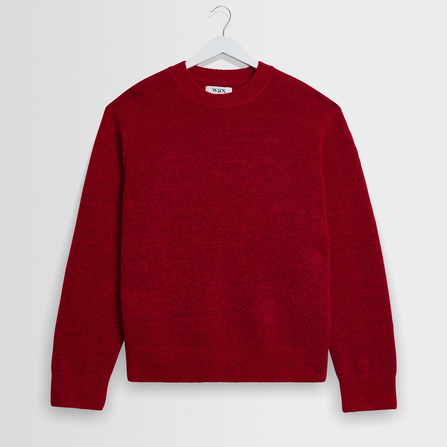 Wilde Crew Fluffy Wool Crewneck - Red