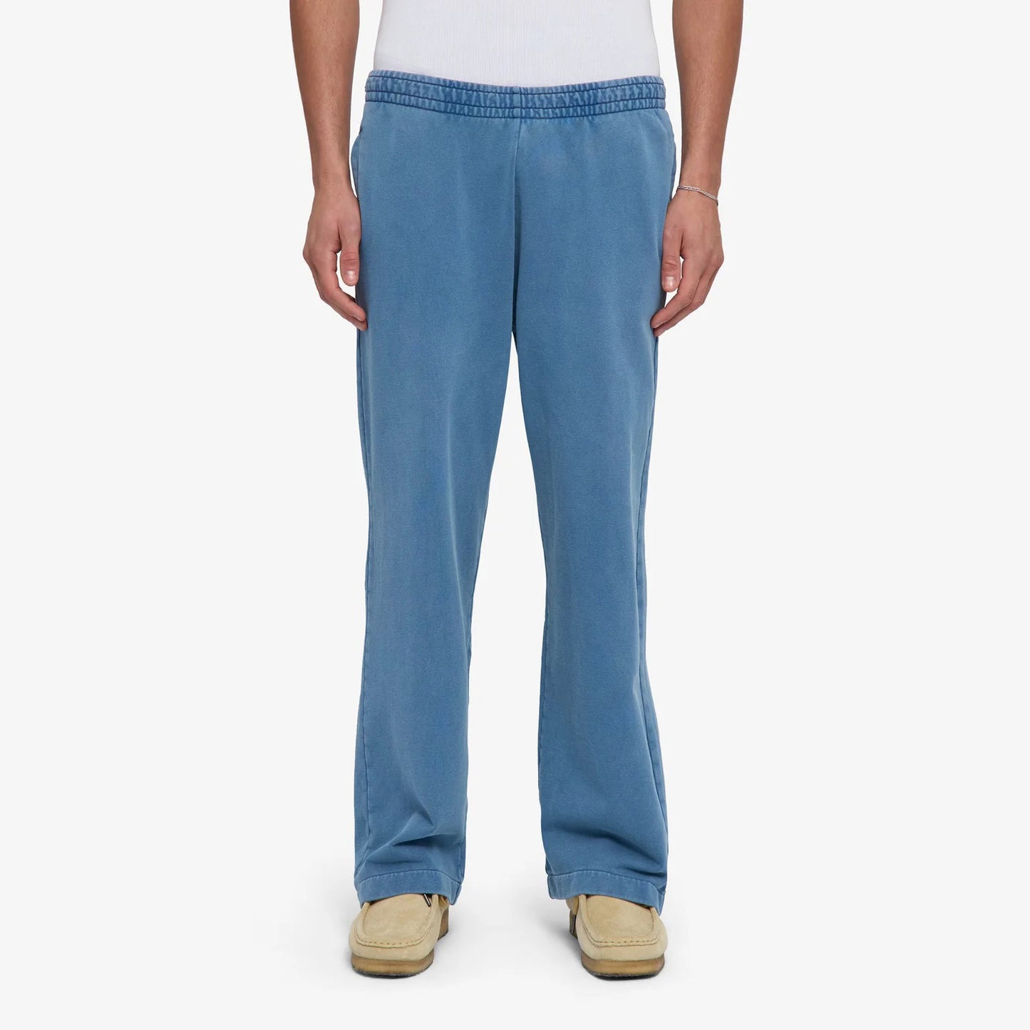 Organic Straight Leg Sweatpants - Faded Indigo