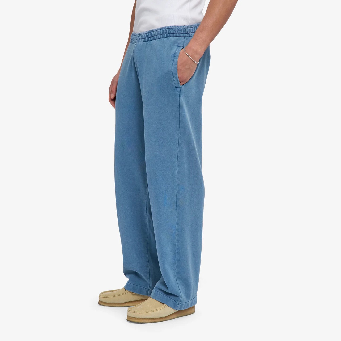 Organic Straight Leg Sweatpants - Faded Indigo