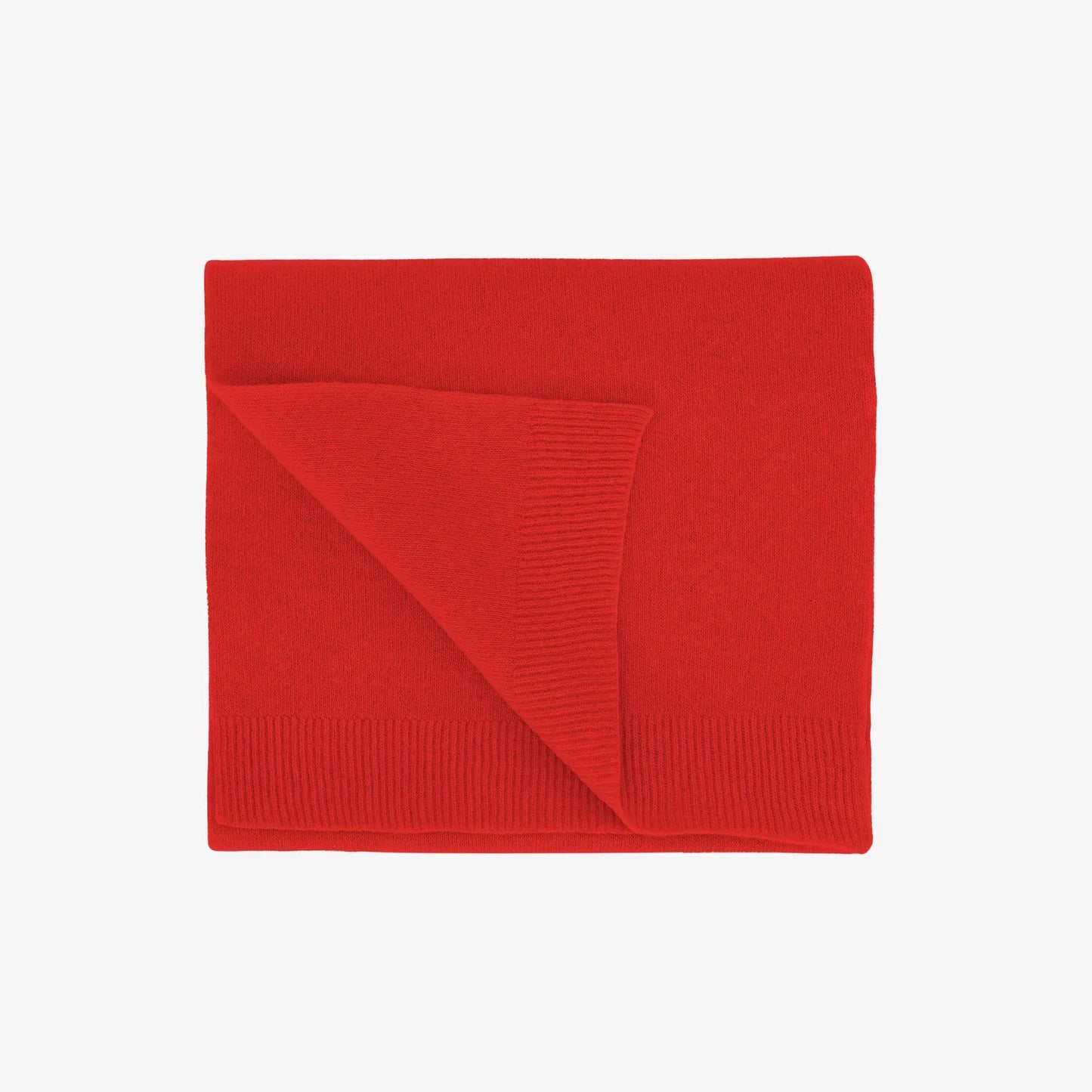 Merino Wool Scarf - Red Tangerine