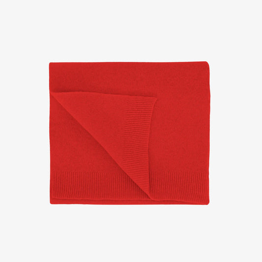 Merino Wool Scarf - Red Tangerine