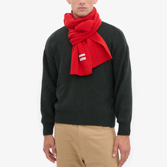 Merino Wool Scarf - Red Tangerine