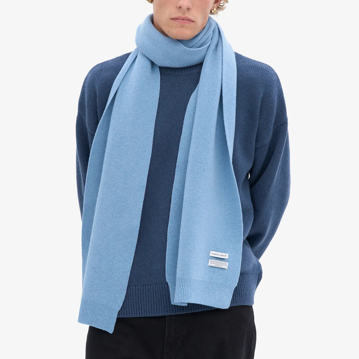 Merino Wool Scarf - Seaside Blue