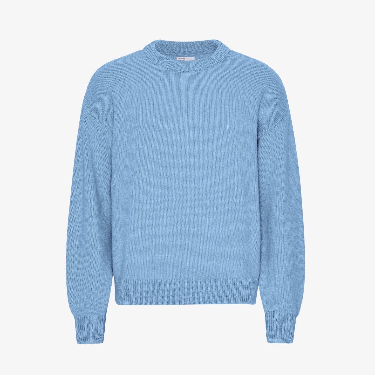 Oversized Merino Wool Crew - Seaside Blue
