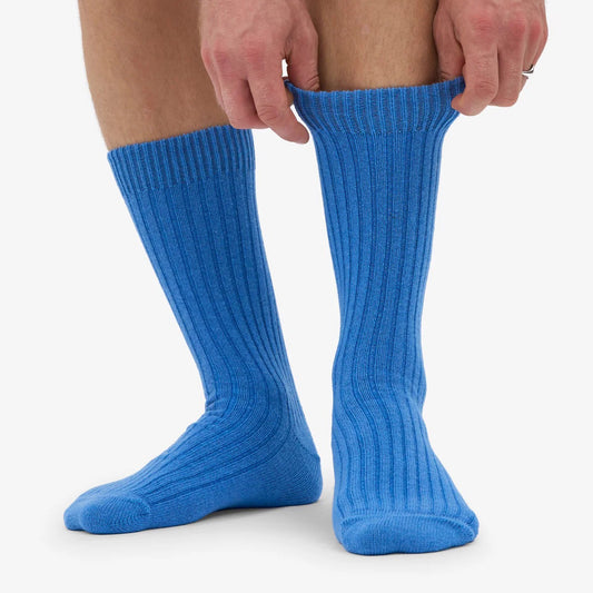 Merino Wool Blend Socks - Pacific Blue
