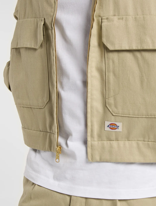 Hemp Twill Trucker Jacket - Eucalyptus