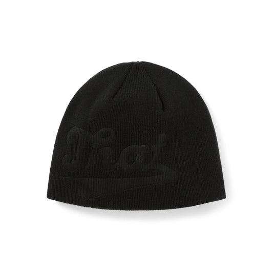 Debossed That No-Cuff Beanie - Black