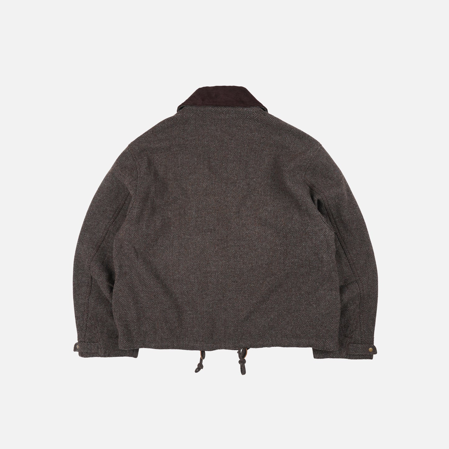 Herringbone Wool Hunting Jacket - Pine Browm