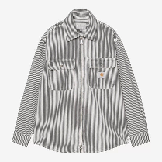Mercer Shirt Jac, Mercer Stripe - Graphite / Stone Washed