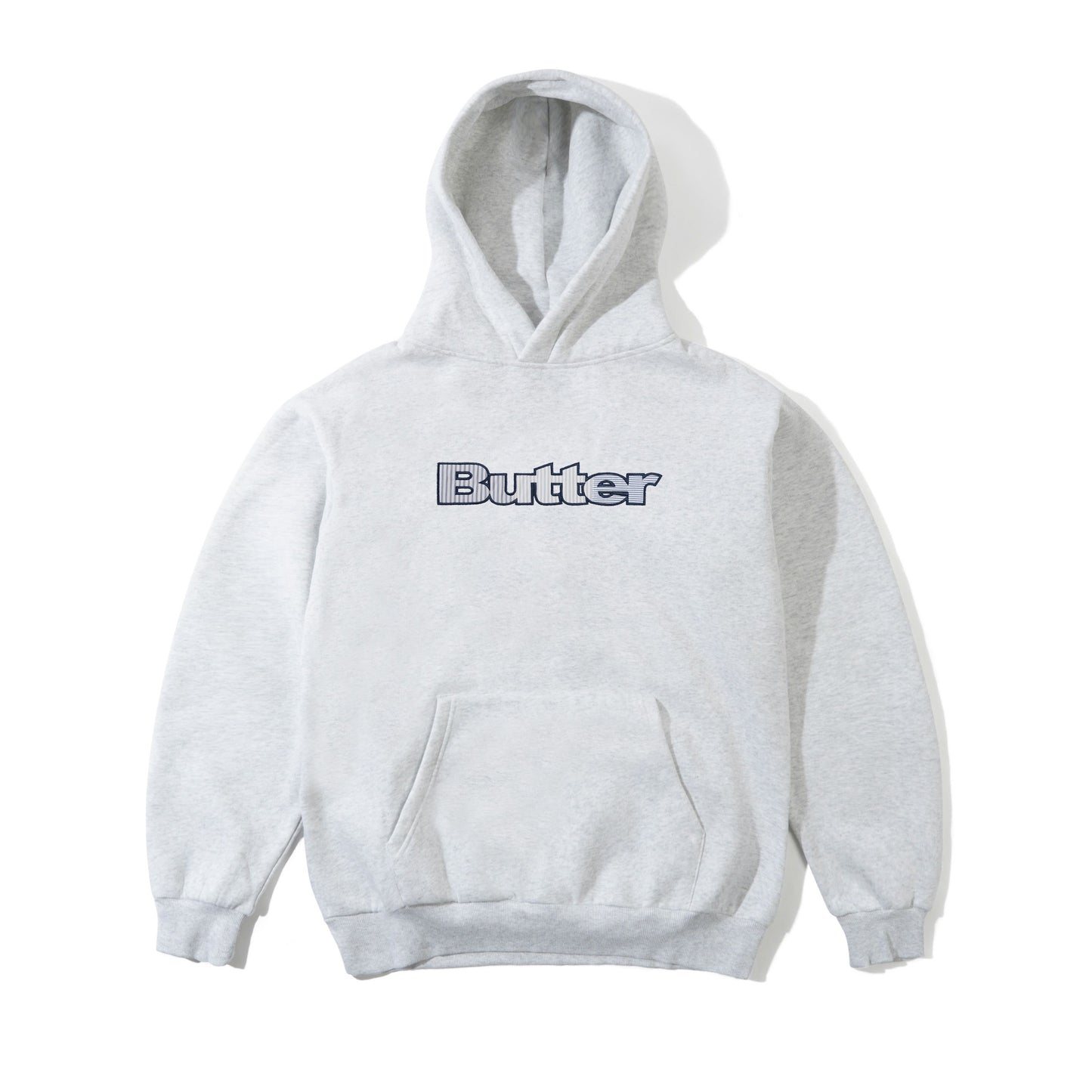 Stripe Logo Applique Pullover Hood - Ash