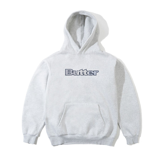 Stripe Logo Applique Pullover Hood - Ash