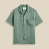 Linen Camp Collar Shirt - Dry Green
