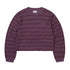 Women's Mesh Striped W Crewneck - Dried Rose
