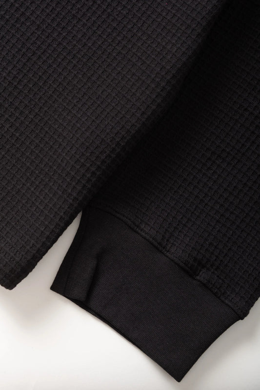 Thermal Waffle LS Tee - Black