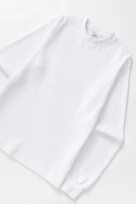 Thermal Waffle LS Tee - White