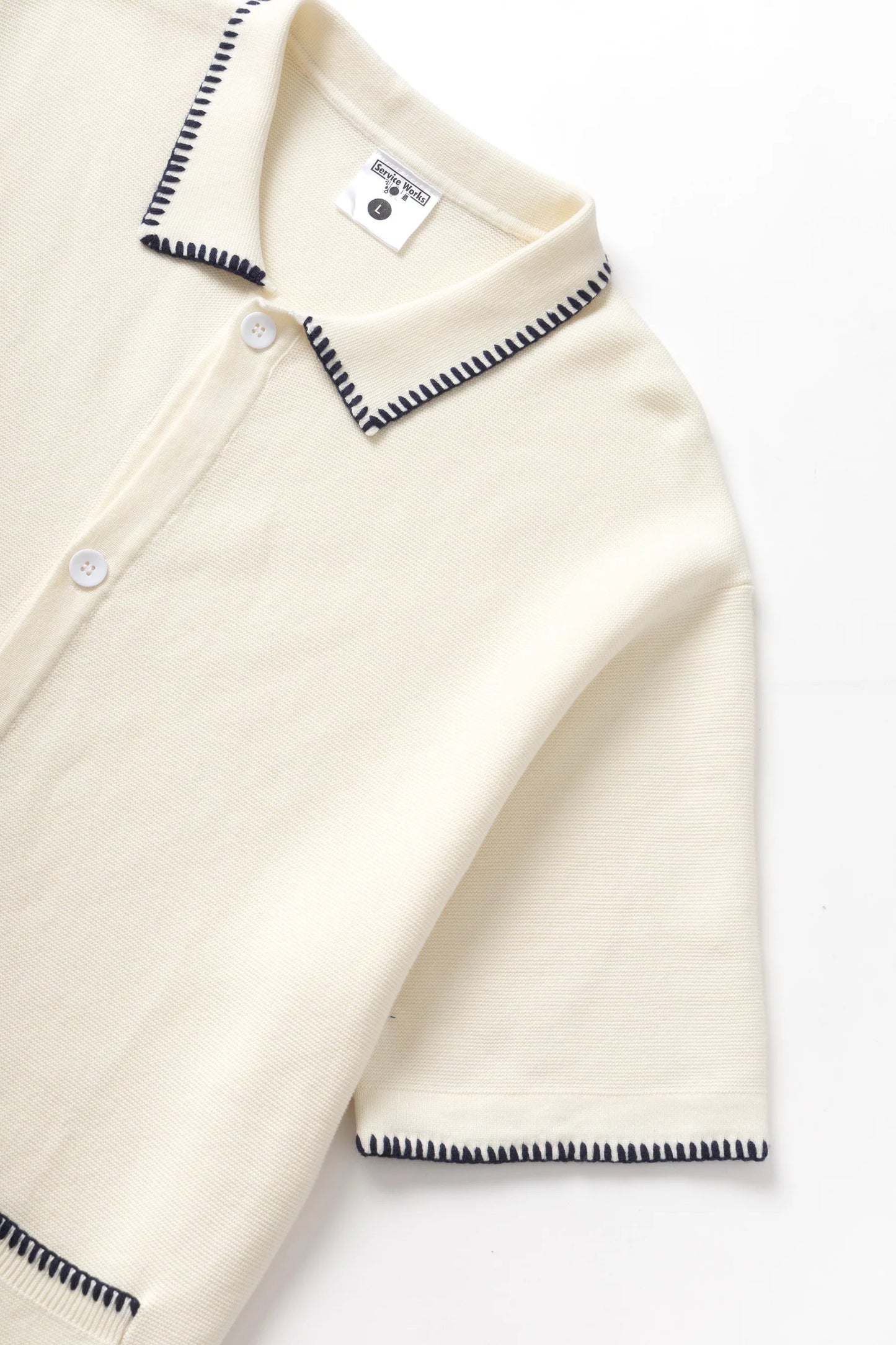 Blanket Stitch Knit - Off White