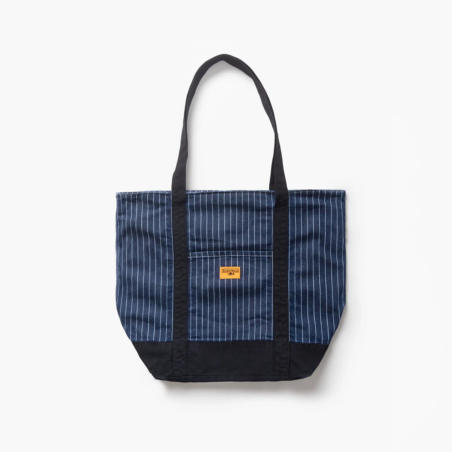 Pinstripe Denim Tote - Indigo