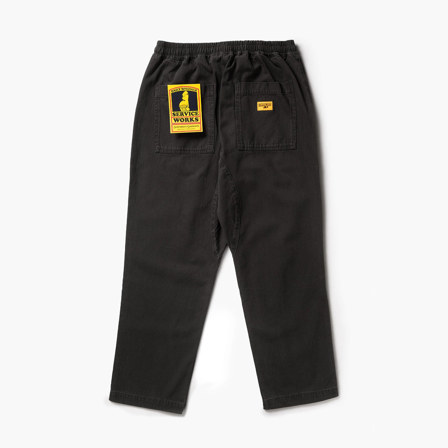 Pigment Herringbone Chef Pants - Black