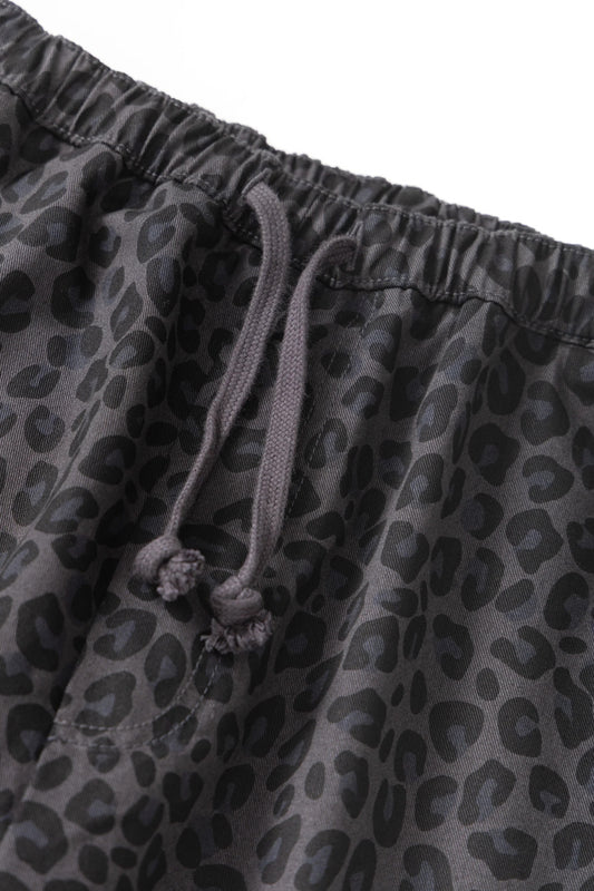Patterned Easy Chef Pants - Black Leopard