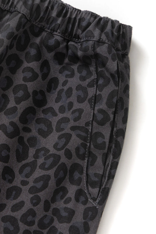 Patterned Easy Chef Pants - Black Leopard
