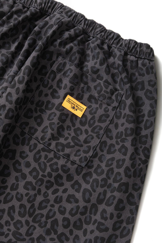 Patterned Easy Chef Pants - Black Leopard