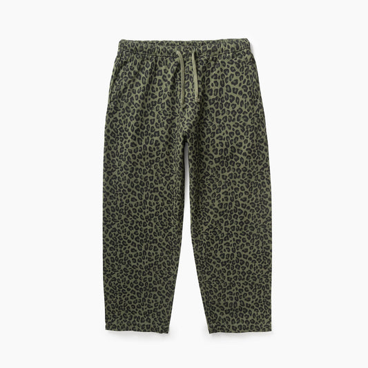 Patterned Easy Chef Pants - Green Leopard