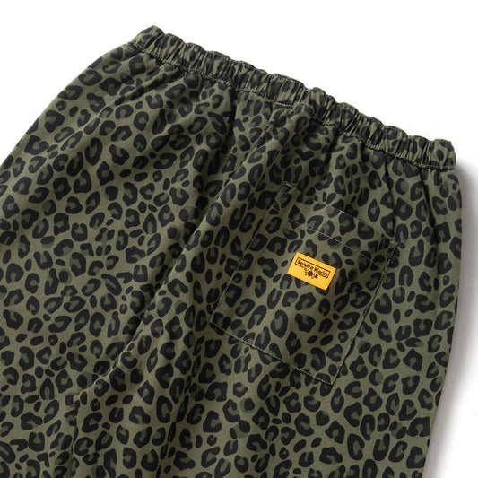 Patterned Easy Chef Pants - Green Leopard