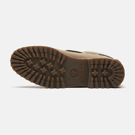 Authentic 'Mix Tape' Handsewn 3 Eye Lug Boat Shoe - Taupe