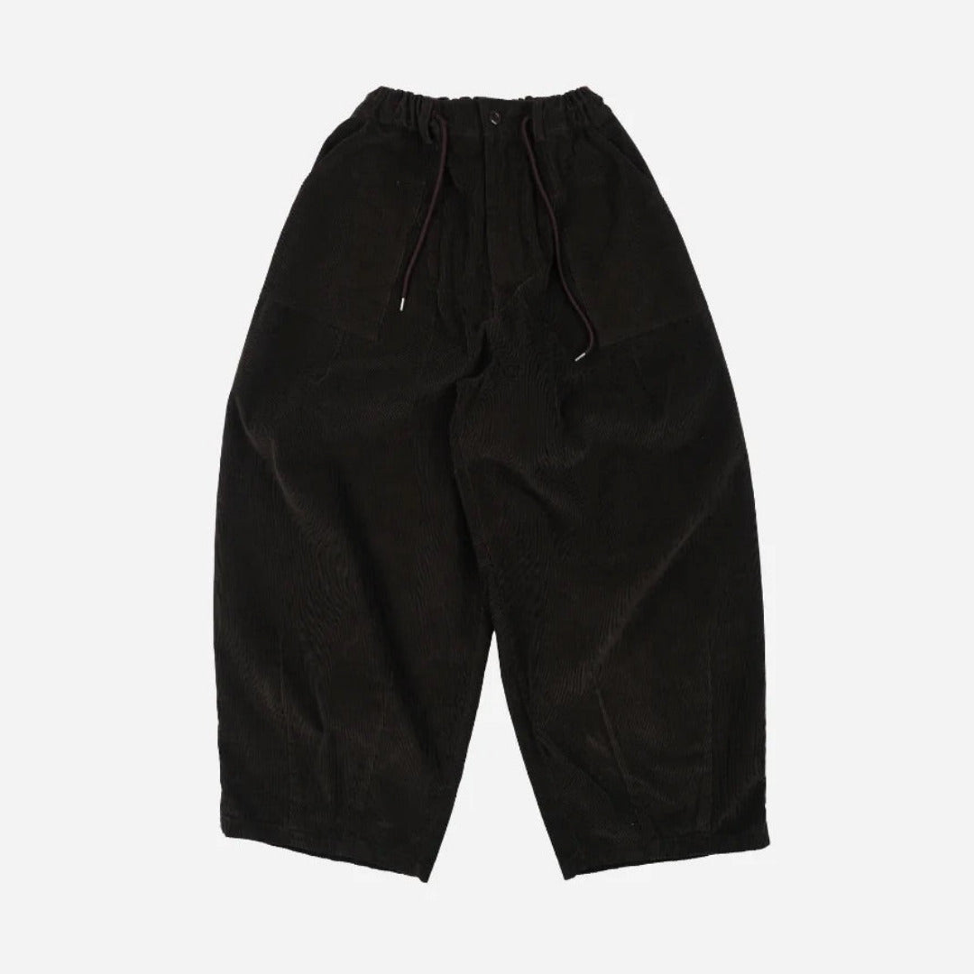 Corduroy Balloon Pants - Brown