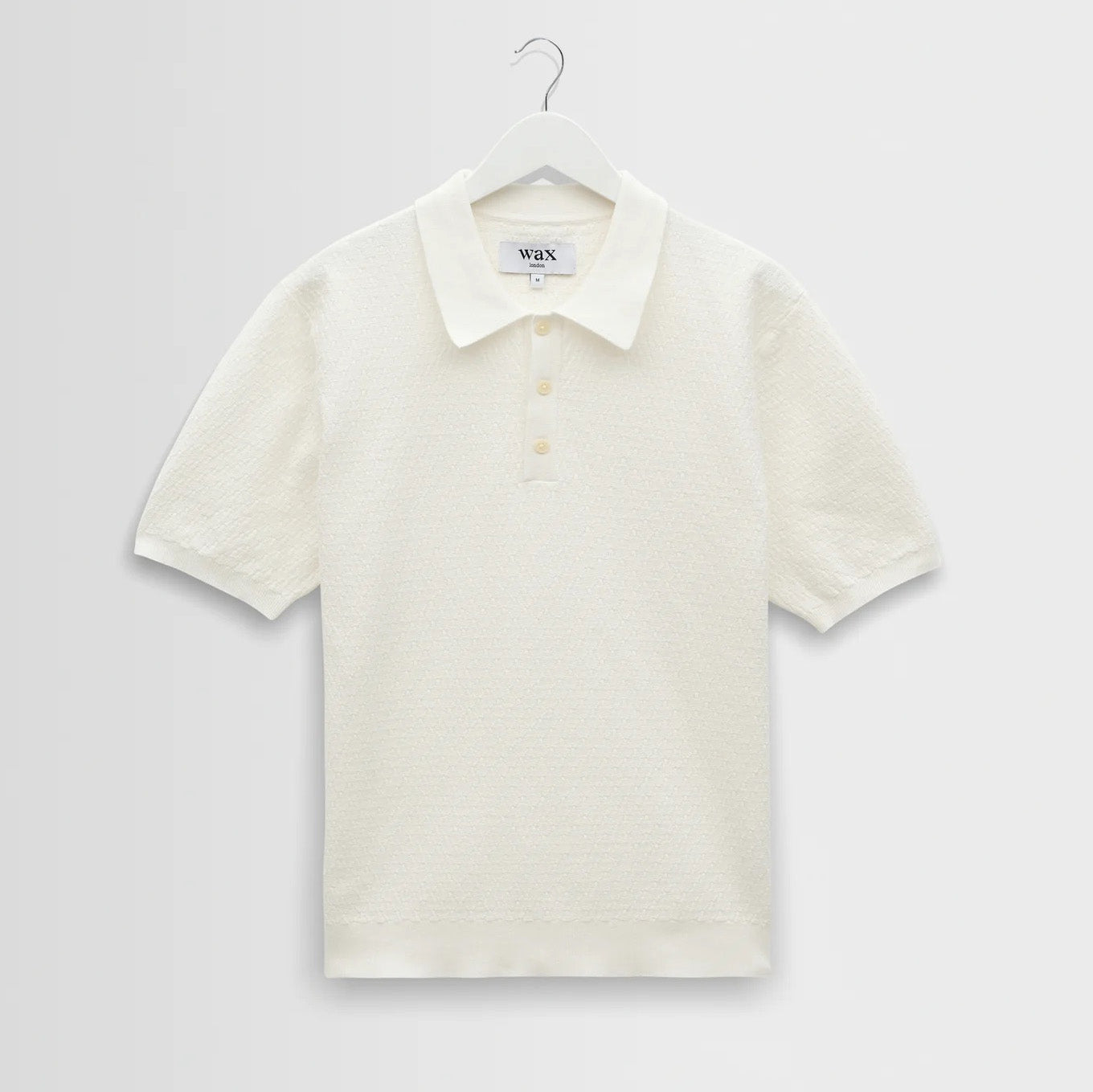 Naples SS Polo, Retro Diamond - Ecru