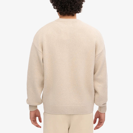 Oversized Merino Wool Crew - Ivory White
