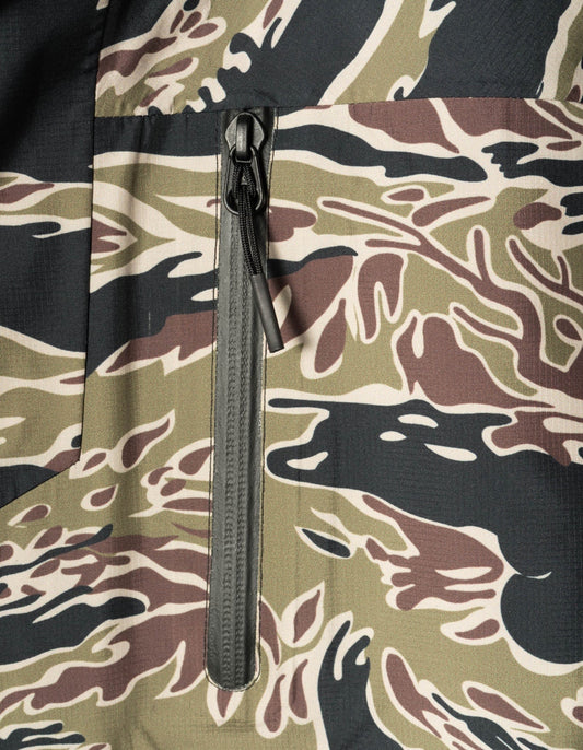 7274 Bonsai Tigerstripe Asym Parka - Woodland